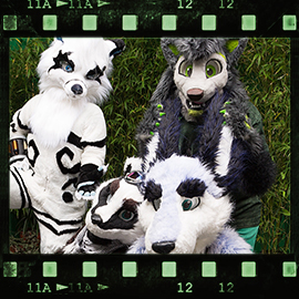 Eurofurence 2015 fursuit photoshoot. Preview picture of Jazzbadger, Zuzu, Danwolf, …